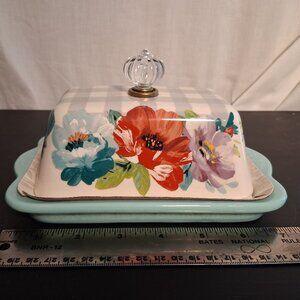 Pioneer Woman Sweet Romance Blossoms Double Stick Butter Dish Stoneware